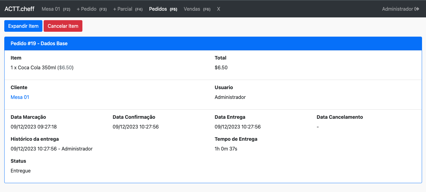 Cancelar Pedidos Marcados